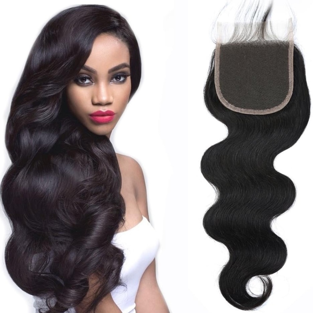 Brand New Body Wave Closure Brazilian Virgin Hair 8inch free part closure